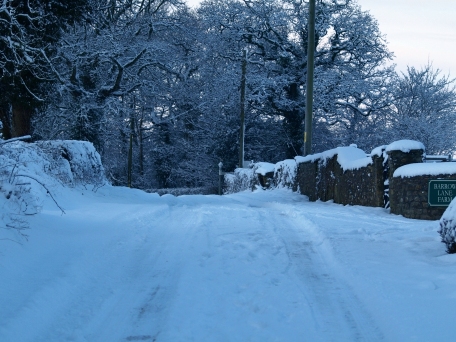Snow in Charlton Musgrove, Barrow Lane